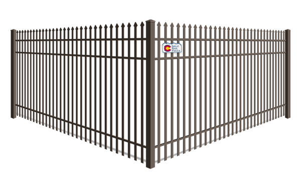 Double Picket Spear Top wrought iron fence company in Colorado