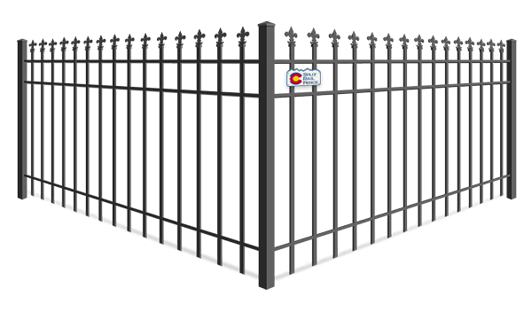 Fleur De Lis Finial wrought iron fence company in Colorado