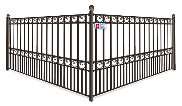 Ornate With Rings wrought iron fence company in Colorado